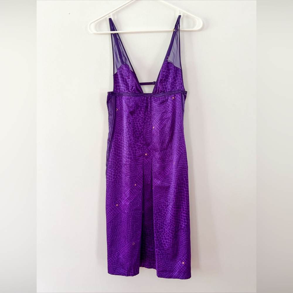 Victoria Secret 2005-2006 Tag Silky Purple V-Back Lingerie Women's Small